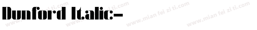 Dunford Italic字体转换